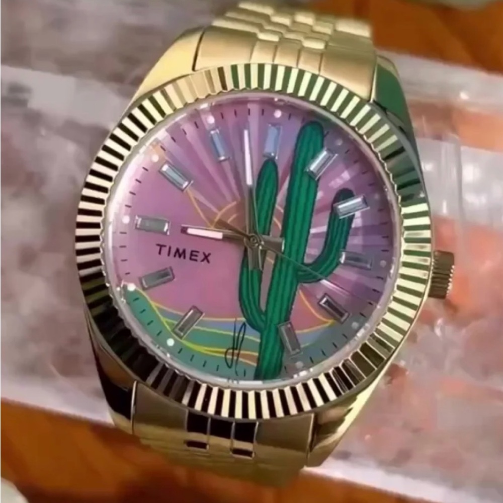 Timex Jacquie Aiche Gold Watch Desert Daze Dial